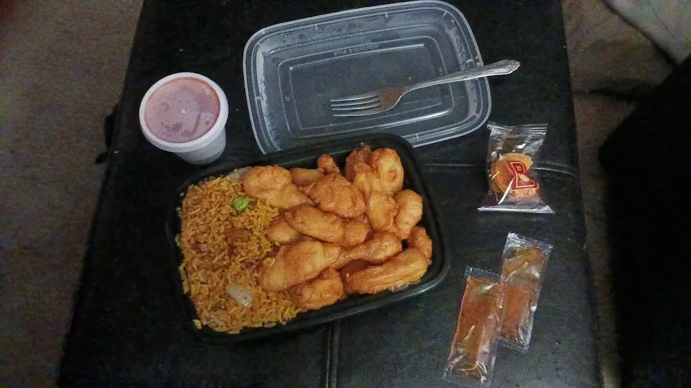 Sweet and Sour Chicken with Pork Fried Rice